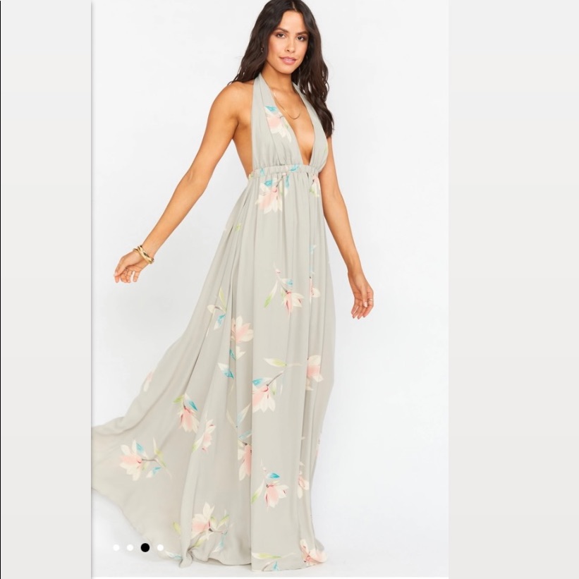 Show Me Your Mumu Weddings Luna Halter Dress Size Small